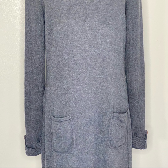 Grey turtleneck sweater dress - Picture 3 of 6